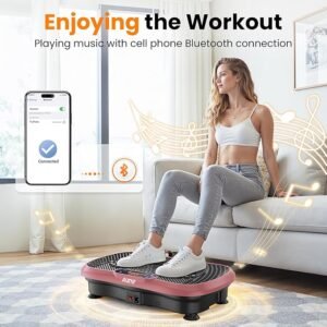 [Pink] AXV Vibration Plate Fitness Platform Exercise Machine