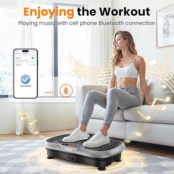[Silver]AXV Vibration Plate Fitness Platform Exercise Machine