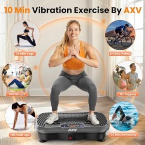 [Grey]AXV Vibration Plate Fitness Platform Exercise Machine